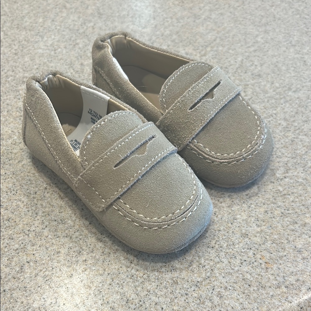 Janie and Jack Tan Moccasins with Classic Design